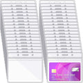 Zonon 150 Pcs Horizontal Clear ID Badge Holders Plastic Card Name Tag Holders by Zonon