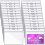 Zonon 150 Pcs Horizontal Clear ID Badge Holders Plastic Card Name Tag Holders by Zonon