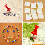 JIKIOU 800 Count Assorted Colors Push Pins - Image 4