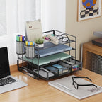 Marbrasse Desk Organizer and Accessories4-Tier Paper File Letter Tray - Image 2
