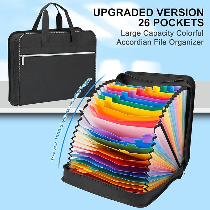 SEEKIND Heavy Duty Accordian File Organizer - Image 2