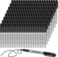 Dabo&Shobo Permanent Markers, 160 Pack Black Permanent Markers Bulk, Fine Tip by DaboShobo