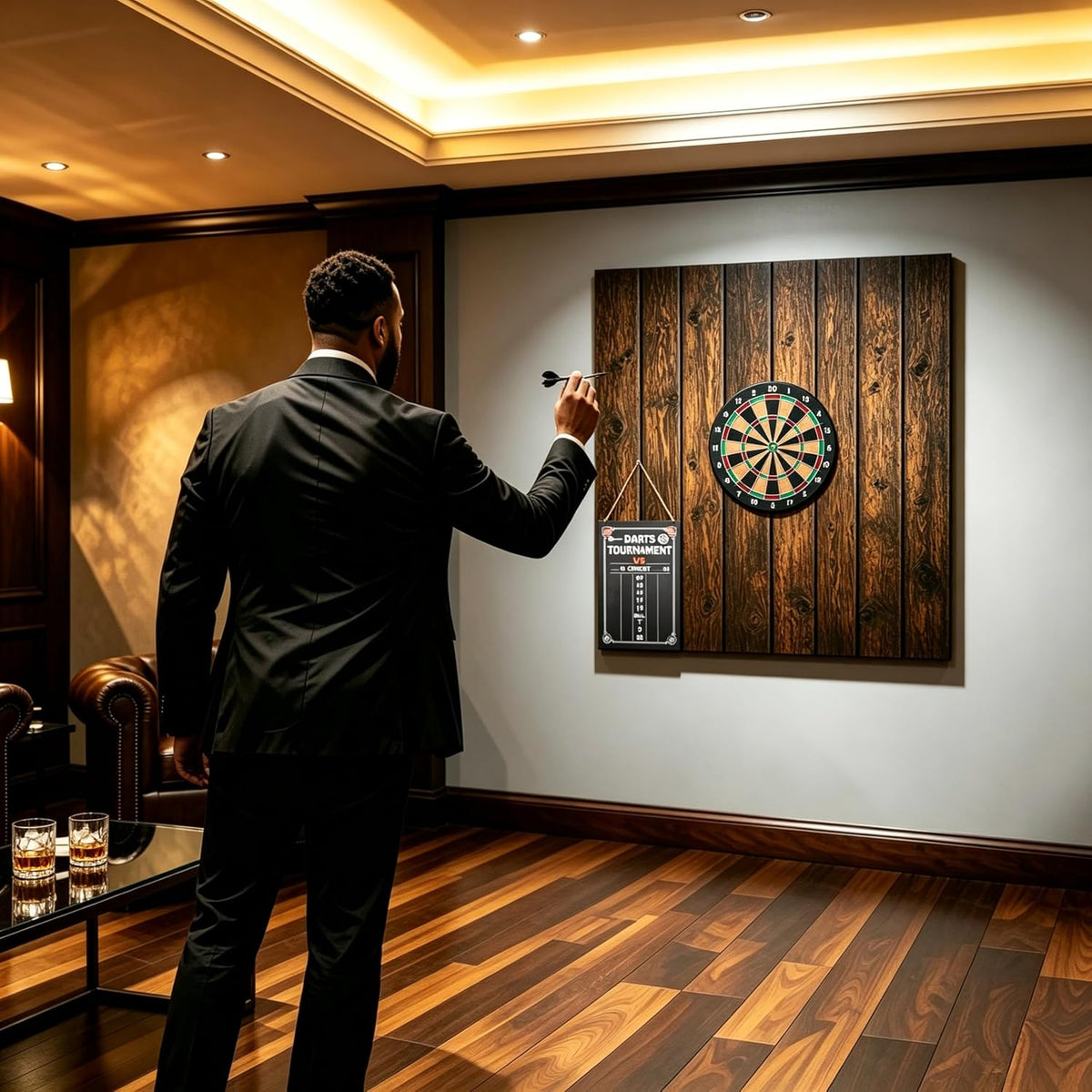 Felt Dart Board Wall Protector Foldable Cork Alternative Backing Board, 35.4x...