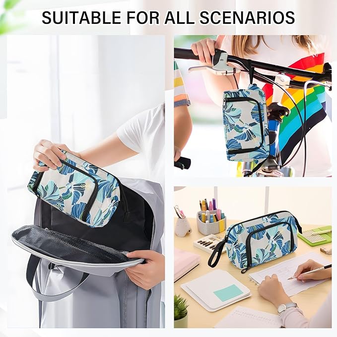 Bolaz Big Capacity Pencil Pen Case Pouch Bag School College Office Organizer - Image 7