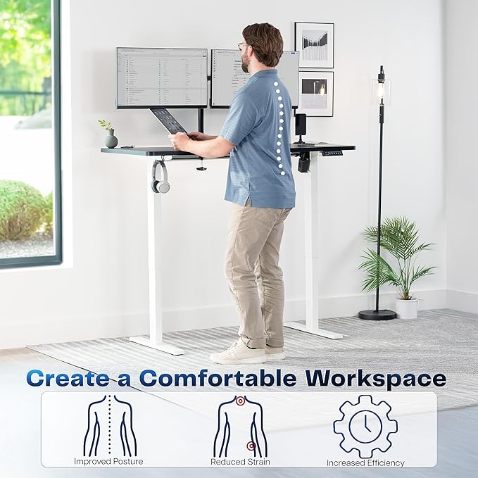 VIVO Electric 55 x 28 in Standing Desk, Memory Height Adjustment, 1B Series - Image 4