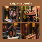 Lijiang Ancient Town DIY 3D Wooden Booknook for Adults, Teens and Book Lovers, Bookshelf Insert Library Decor, Creative Gift for Family, Friends, and Elderly