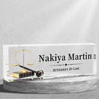 Personalized Name Plate for Desk Custom Acrylic Desk Name Plate Custom Employee by AZUFEMOS