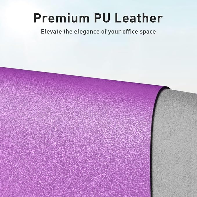 Aothia Faux Leather Desk Mat – Large Mouse Pad, Non-Slip PU Leather Blotter - Image 2
