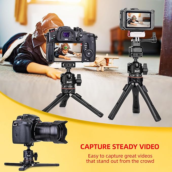 Zeadio Metal Camera Mini Tripod, - Image 4