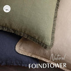 Foindtower Set of 2 Decorative Linen Fringe Lumbar Throw Pillow Covers Boho - Image 4