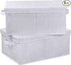 HOONEX Storage Bins with Lids for Organizing, Storage Boxes with 2 Carrying by HOONEX