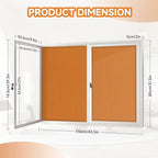 Enclosed Bulletin Board with Locking Door, Outdoor Bulletin Board Weatherproof - Image 2