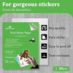 MECOLOUR Clear Sticker Paper for Inkjet Printer -95% Transparent 8.5x11 Inch - Image 2