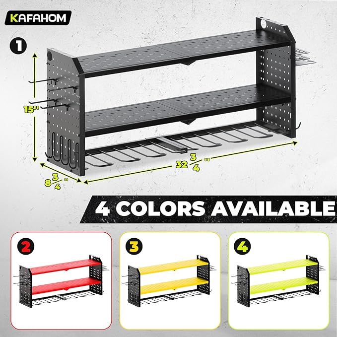 KAFAHOM Power Tool Organizer，Large 8 Drill Holder Wall Mount - Image 6
