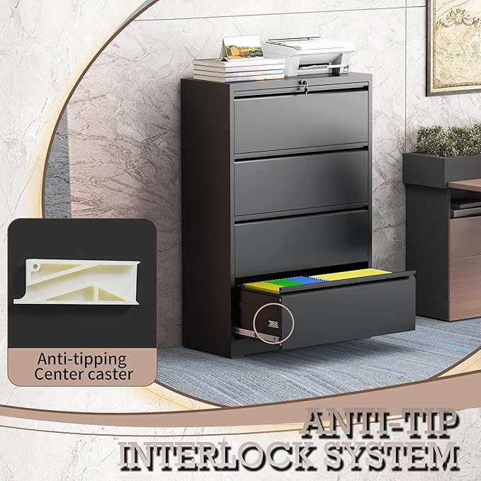 mysteeldepot 4 Drawer Lateral File Cabinet - Image 7