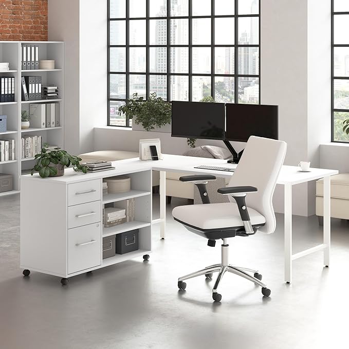 Bush Business Furniture Hustle 72W x 30D Computer Desk and Storage Cabinet - Image 2