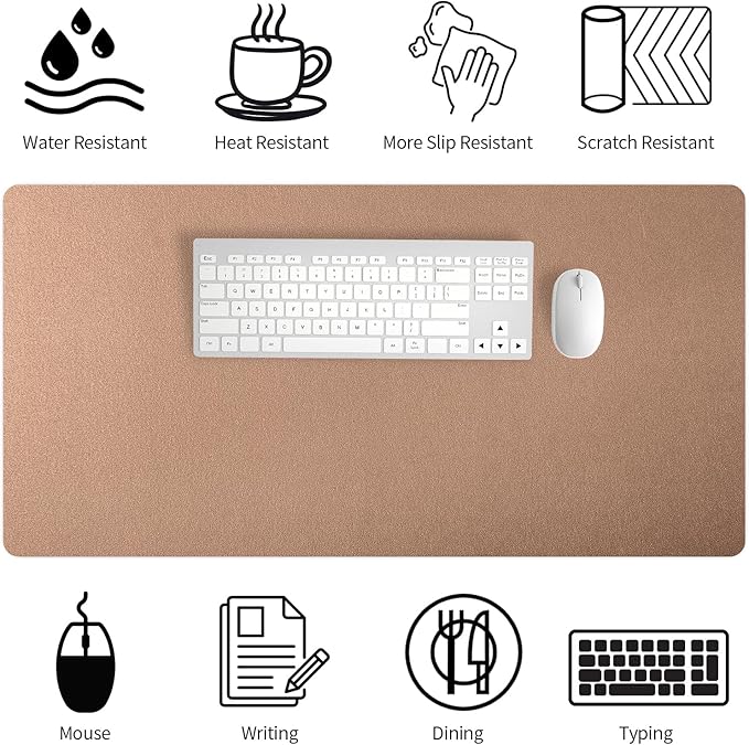 Bloss Gold Desk Mat 31.5x15.7 Inches, Desk Matt - Image 6