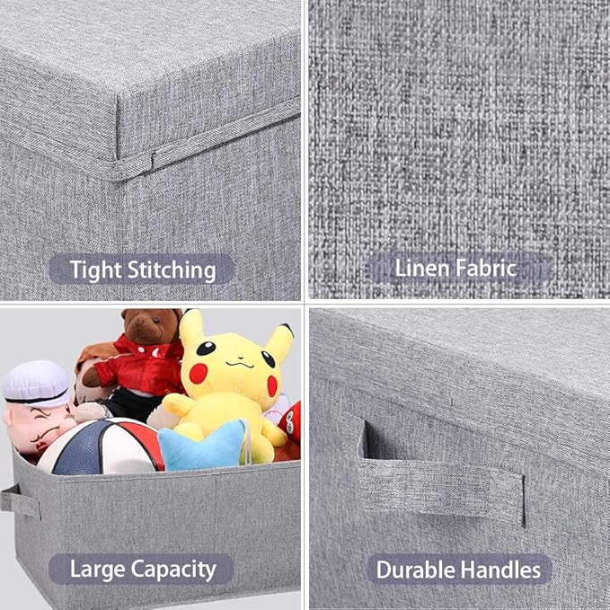 HOONEX Linen Foldable Storage Bins - Image 5