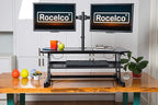Rocelco 40" Large Height Adjustable Standing Desk Converter - Image 5