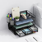 Marbrasse Desk Organizer and Accessories4-Tier Paper File Letter Tray - Image 9