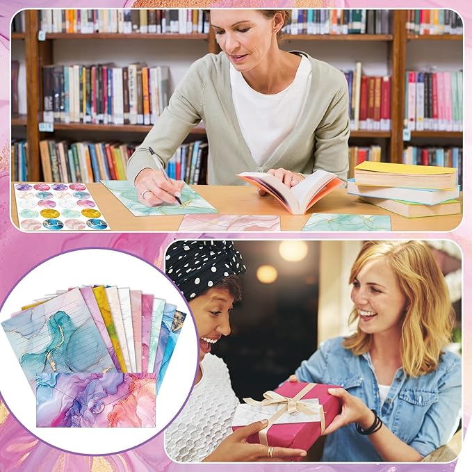 TaoBary 160 Pcs Stationery Paper Set 50 Double Sided Stationery Papers - Image 7