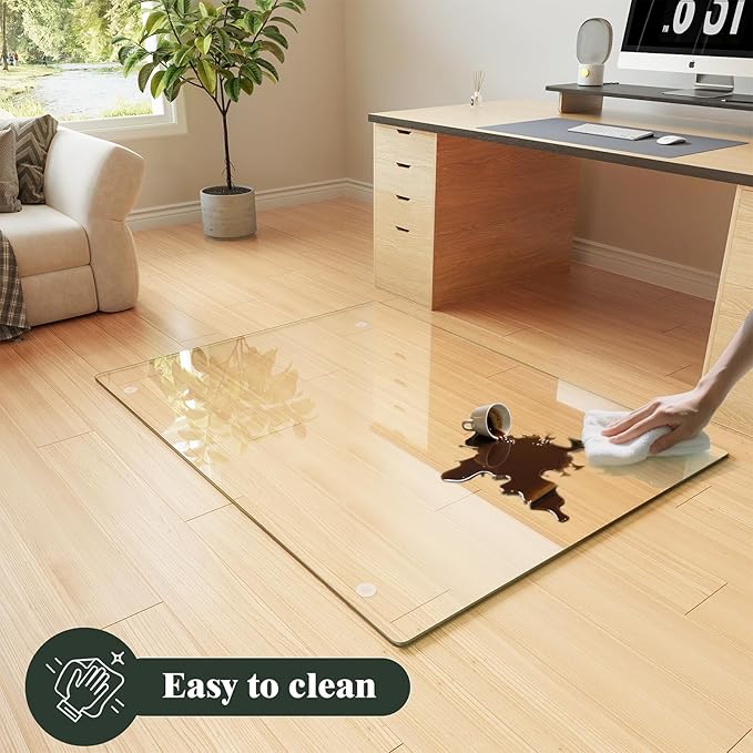 Koonmi Tempered Glass Chair Mat - Image 9