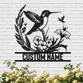 Personalized Metal Signs | Bird Metal Wall Art | Metal Name Sign Birds Welcome by Dyoart