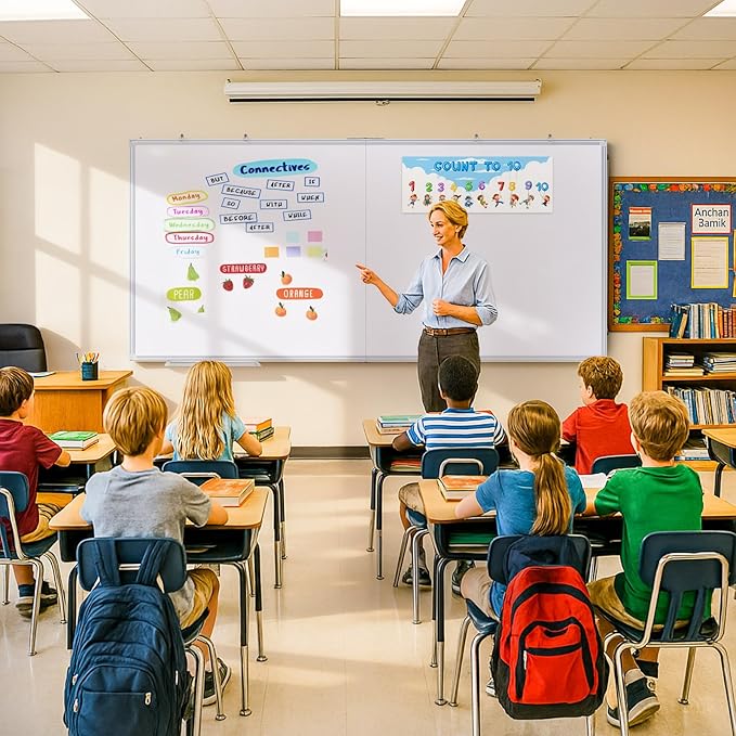 Magnetic Dry Erase Board 96 x 48 inches, Maxtek 4" x 8" Whiteboard - Image 6