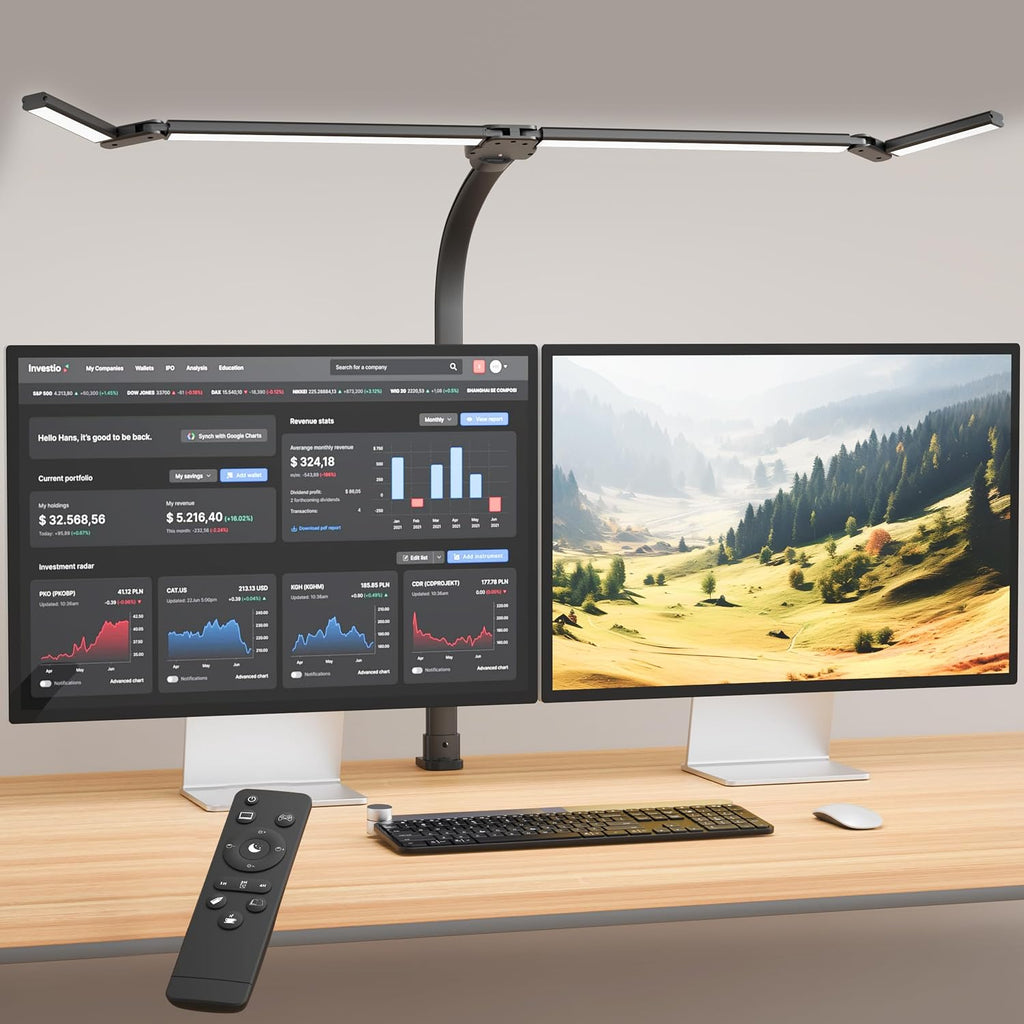 led desk lamp with clamp, eye-carying desk light, main product view