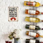 Funny Vintage Redhead Metal Sign –“IT’S NOT A PARTY UNTIL THE REDHEAD SHOWS UP” - Image 5