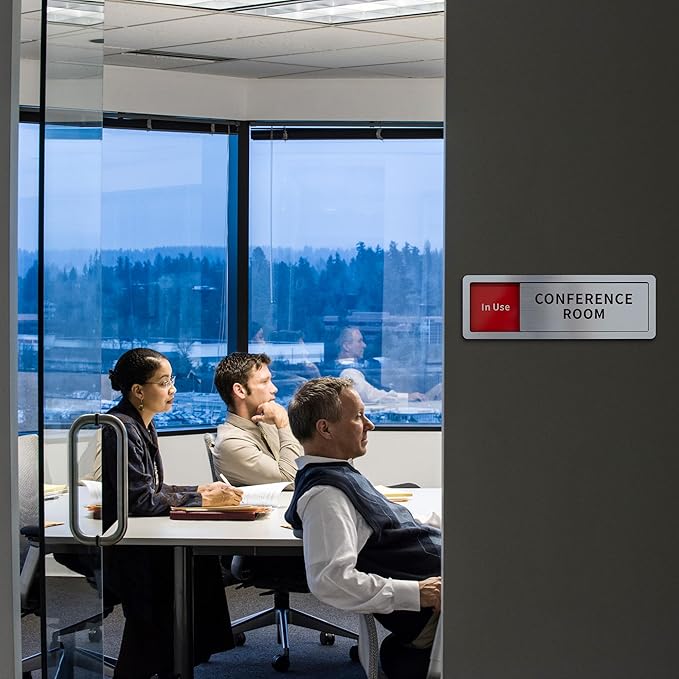 2 Pack Conference Room Office Door Signs Do Not Disturb, In Use/Available - Image 6