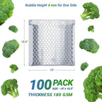 Amiff Silver Thermal Bubble Mailer, 10 x 10.5 Inches. 100 Pack Metallic Bubble - Image 2