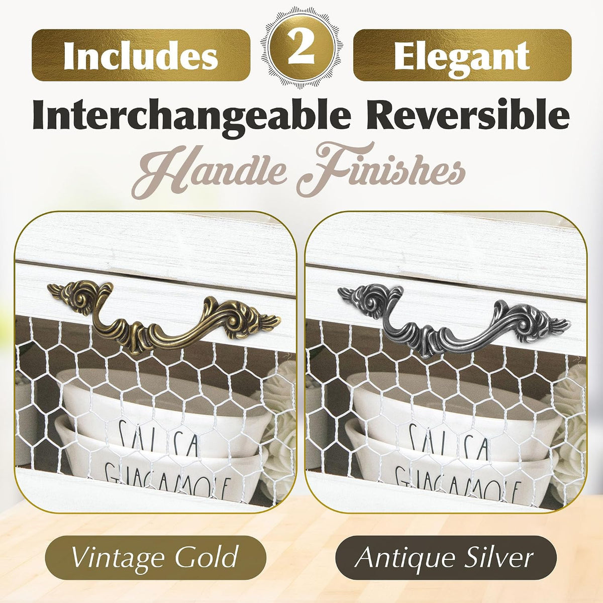 Felt Creative Home Goods Farmhouse Chicken Wire Countertop Shelving Organizer...
