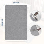 2 Pack Office Chair Mat for Hardwood Floor, Desk Chair Mat, Large Rubber - Image 3