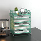 6 Tier Desk Organizer, Heavy-Duty Thick Metal Letter Tray Organizer, Large - Image 2