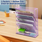 EASEPRES Desk File Organizer Mesh 6 Tier, Hanging Wall Mount Document - Image 6