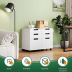 Letaya 3 Drawer Mobile File Cabinet - Image 7