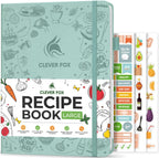 Clever Fox Recipe Book to Write in Your Own Meals 8.5x11.2 Mint Cream | Blank cook book notebook, Cooking & baking essentials for women, teens, kids & girls, Make your own DIY baker's notebook