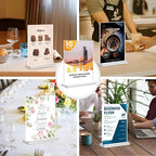 Acrylic Sign Holder 8.5x11, 10 Pack Clear Table Plastic Vertical Clear Double - Image 8