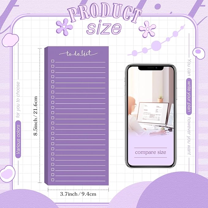 Censen 10 Pack 500 Sheets To Do List Notes Daily Checklist Notepads - Image 2