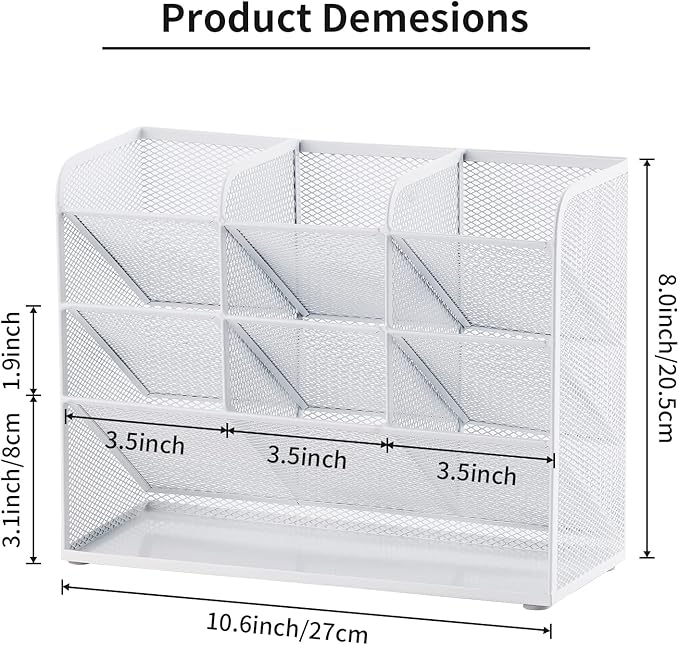 Marbrasse Mesh Desk Organizer, Pen Organizer - Image 5