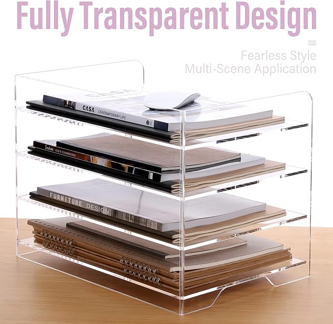 SANRUI Acrylic Paper Organizer Letter Tray - Image 7