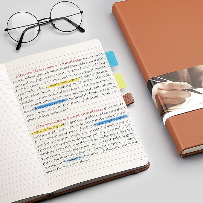 EMSHOI Lined Journal Notebook, 120 gsm Leather Hardcover - Image 7
