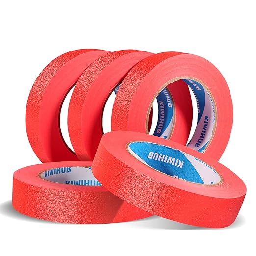 KIWIHUB Red Painters Tape, 1” x 60 Yds x 5 Rolls - Image 2