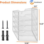 Kuntine.B Wall File Organizer Office Hanging Magazine Holder Wall File Organizer - Image 2
