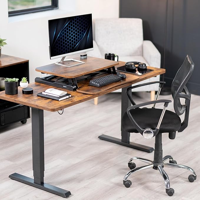 VIVO 26 inch Desk Converter, K Series, Height Adjustable Sit to Stand Riser - Image 8