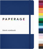 PAPERAGE Blank Journal Notebook, 160 Pages, Medium 5.6 in x 8 in by PAPERAGE