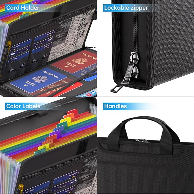 ENGPOW Accordion File Organizer, Fireproof Expanding File Folder - Image 8