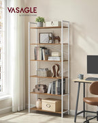 VASAGLE 6-Tier Bookshelf, Bookcase - Image 2