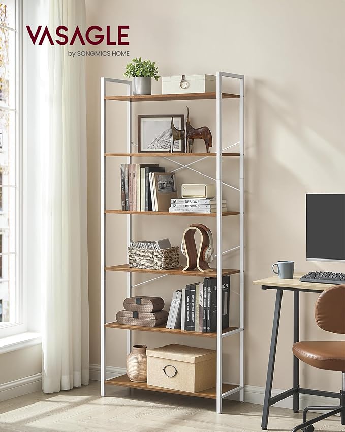 VASAGLE 6-Tier Bookshelf, Bookcase - Image 2